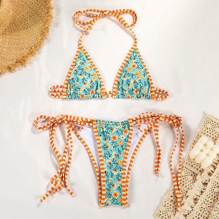 Strappy Contrast Bikini