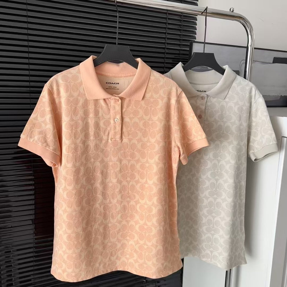 Coach Damen-Poloshirt mit kurzen Ärmeln für den Sommer