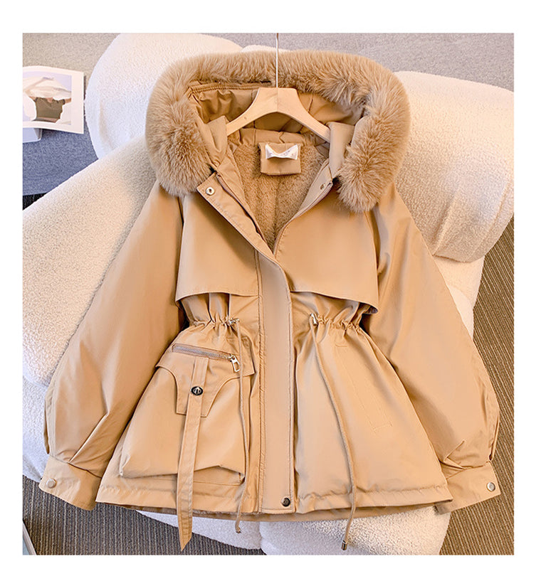 Women's Winter Fur Collar Fleece Jacket Stylish & Warm