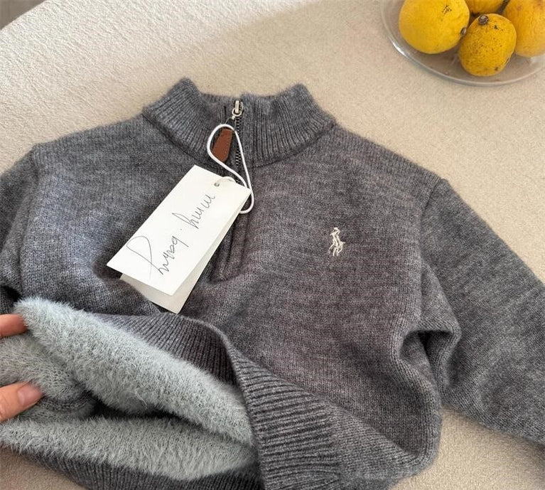 Kids Thick Turtleneck Knit Sweater Autumn Winter Warm