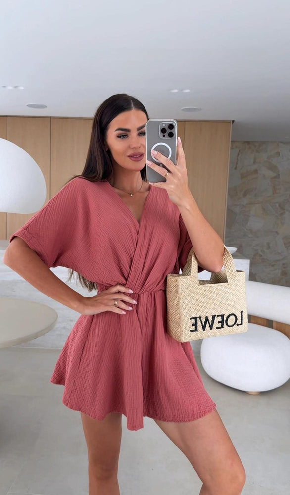 Summer V-neck fashion jumpsuit