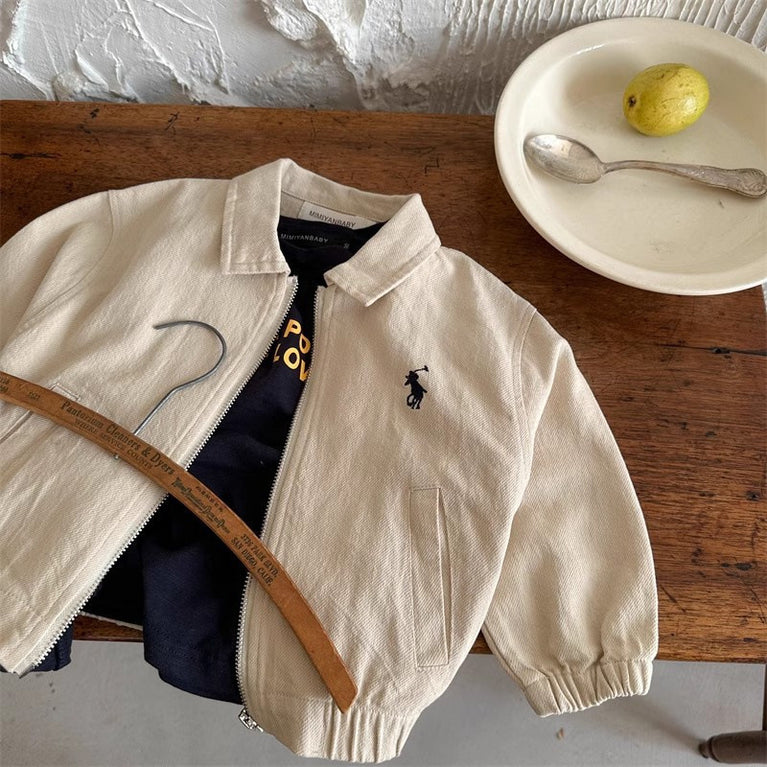 Kindermantel mit Revers und Reißverschluss, Frühling &amp; Herbst, Jungen &amp; Mädchen 