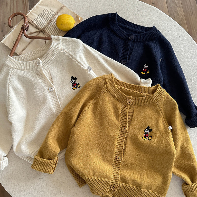 Kids Cartoon Knitted Sweater Cardigan Autumn Jacket