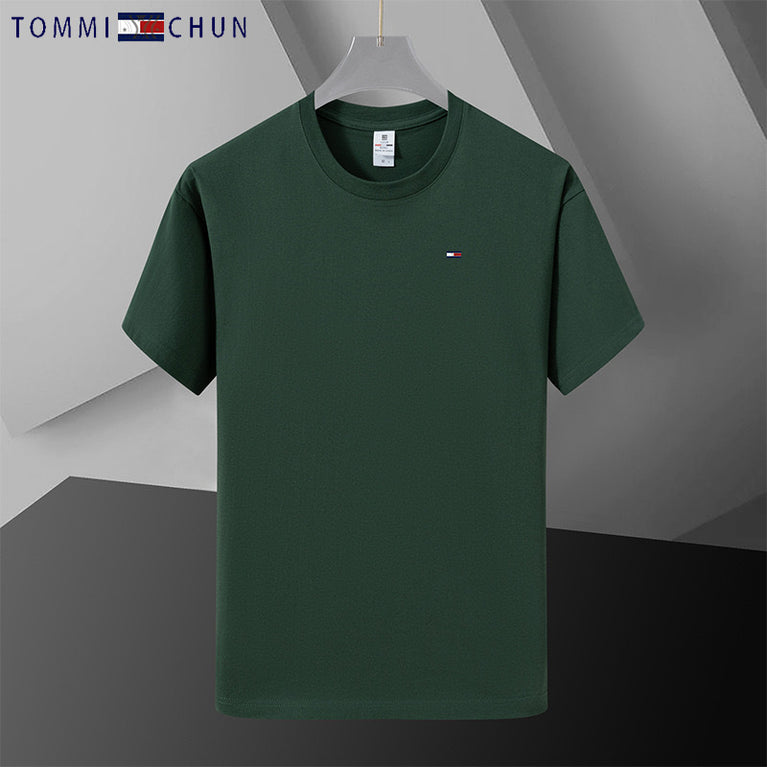 Tommy Hilfiger Herren-Basic-T-Shirt mit Flaggenaufkleber