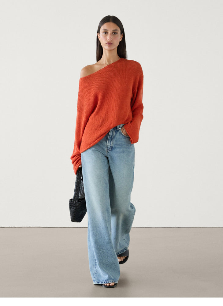 Massimo Dutti Women's Loose Knitwear Sweater