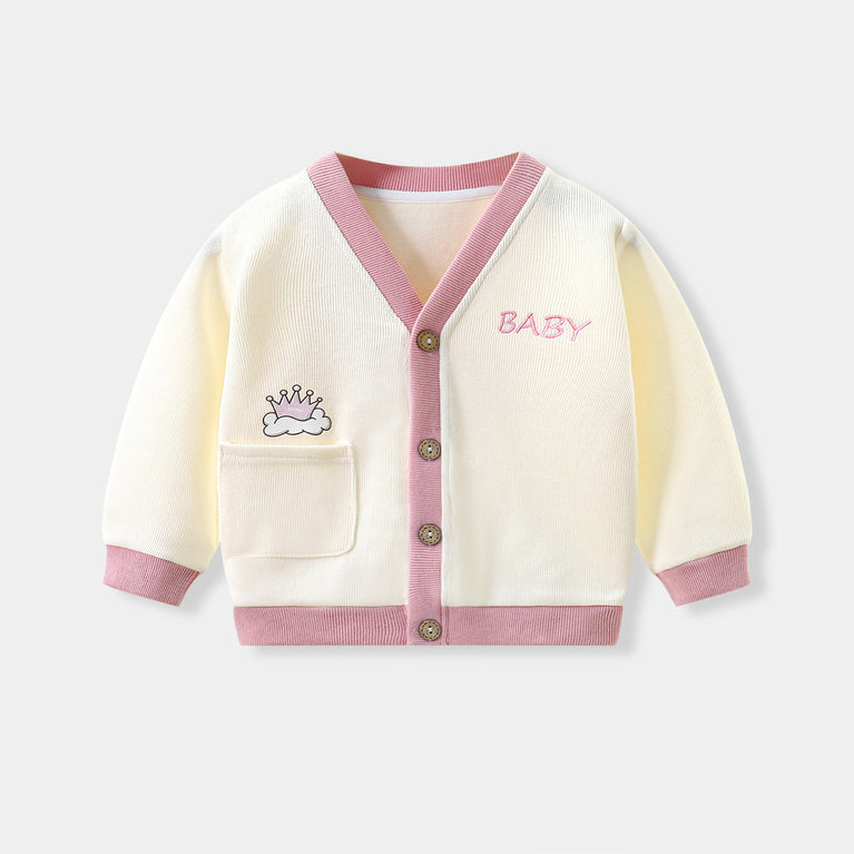 Children's knitted cardigan autumn new baby coat
