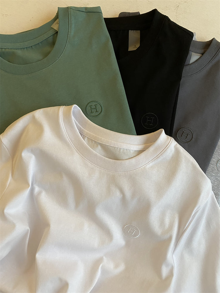 H Skin-friendly soft cotton men's t-shirt