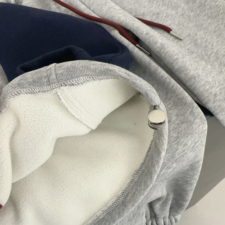 Kids Hooded Sports Suit Thickened Boys Two-Piece Set