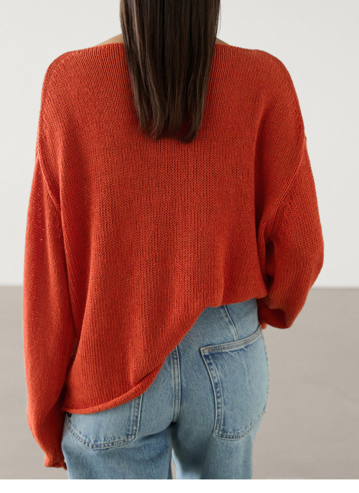 Massimo Dutti Women's Loose Knitwear Sweater