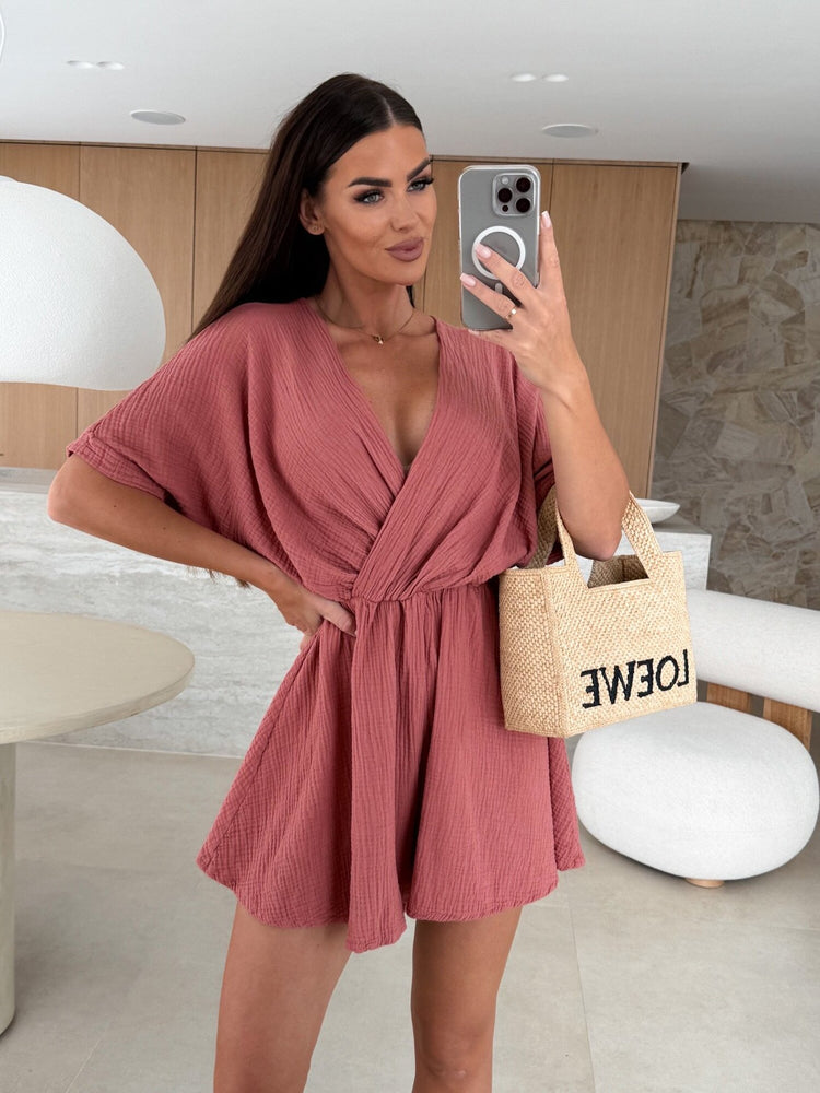 Summer V-neck fashion jumpsuit