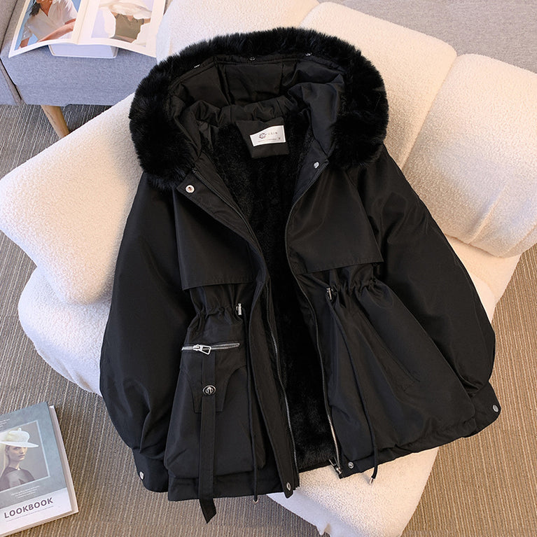Women's Winter Fur Collar Fleece Jacket Stylish & Warm