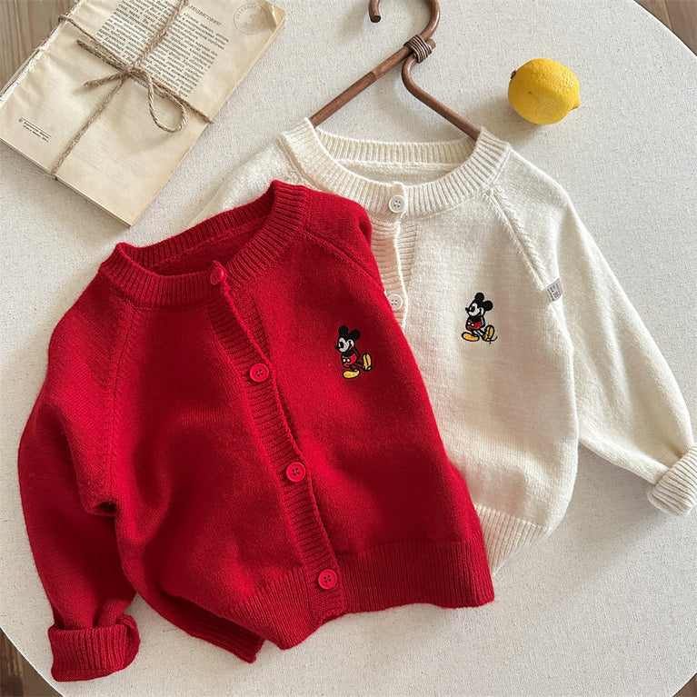 Kids Cartoon Knitted Sweater Cardigan Autumn Jacket