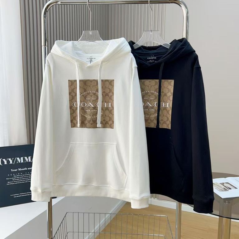 Unisex Coach couple casual hooded sweatshirt