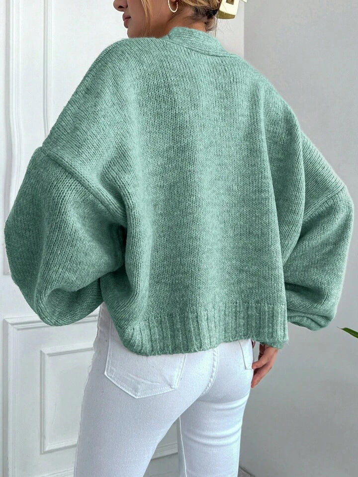 Women's Autumn Winter Knit Cardigan Cozy Casual Sweater