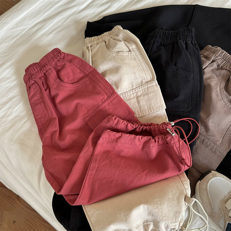 Kinder-Baumwoll-Cargohosen für Jungen und Mädchen im Herbst 