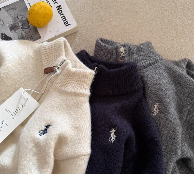 Kids Thick Turtleneck Knit Sweater Autumn Winter Warm