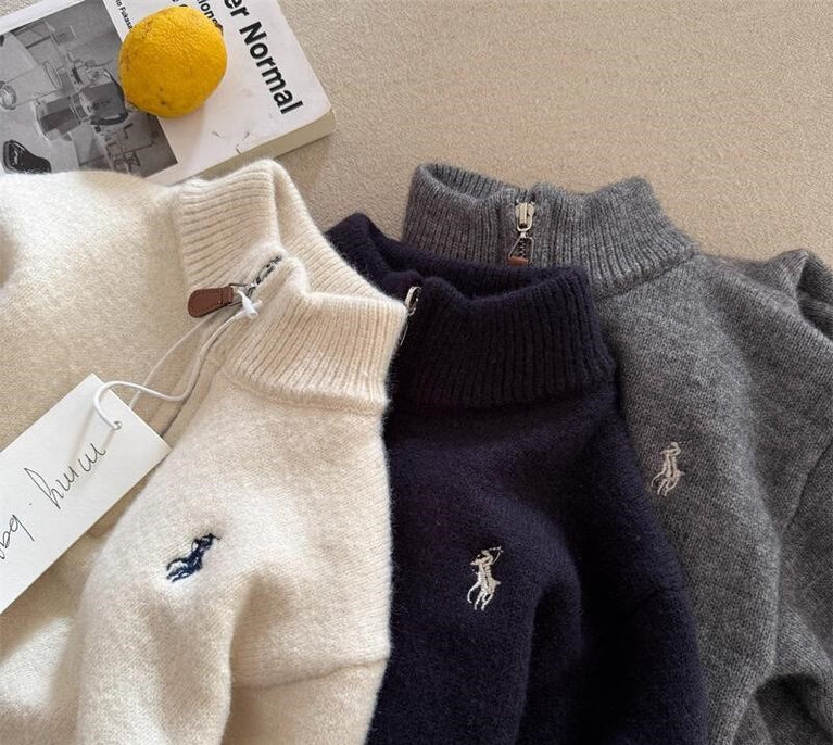 Kids Thick Turtleneck Knit Sweater Autumn Winter Warm