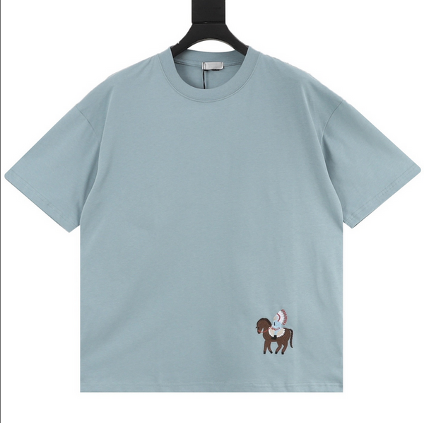 Dior Indigenous Pony Embroidery Tshirt featuring playful pony design at Volonka.