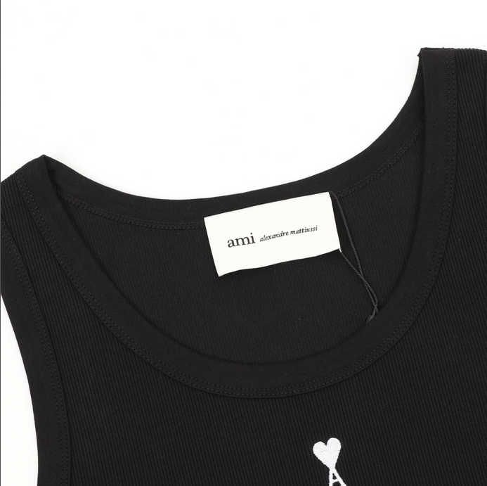 AMI Paris Heart Embroidered Vest