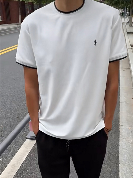 RALPH LAUREN Pony Collar Stretch Mesh Tshirt
