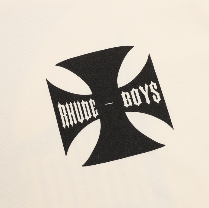 RHUDE Boys Cross Print Unisex Tshirt