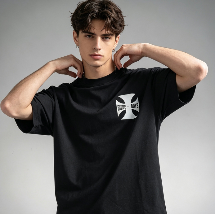 RHUDE Boys Cross Print Unisex Tshirt