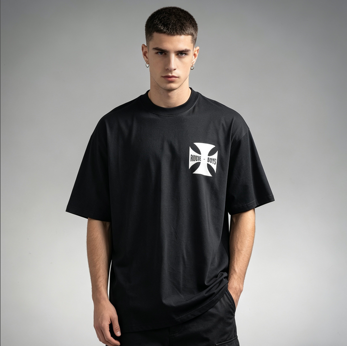 RHUDE Boys Cross Print Unisex Tshirt