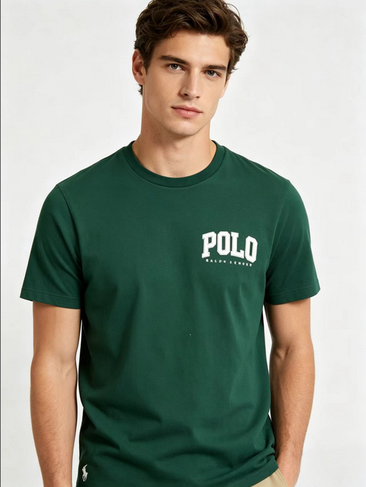 Ralph Lauren Classic Fit Letter Print Cotton Tshirt