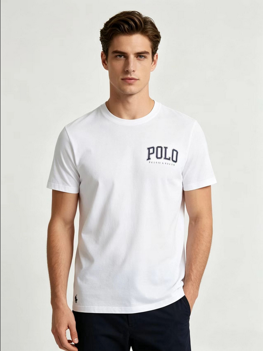 Ralph Lauren Classic Fit Letter Print Cotton Tshirt