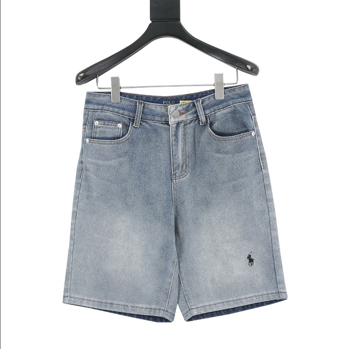 Ralph Lauren Washed Light Blue Casual Denim Shorts