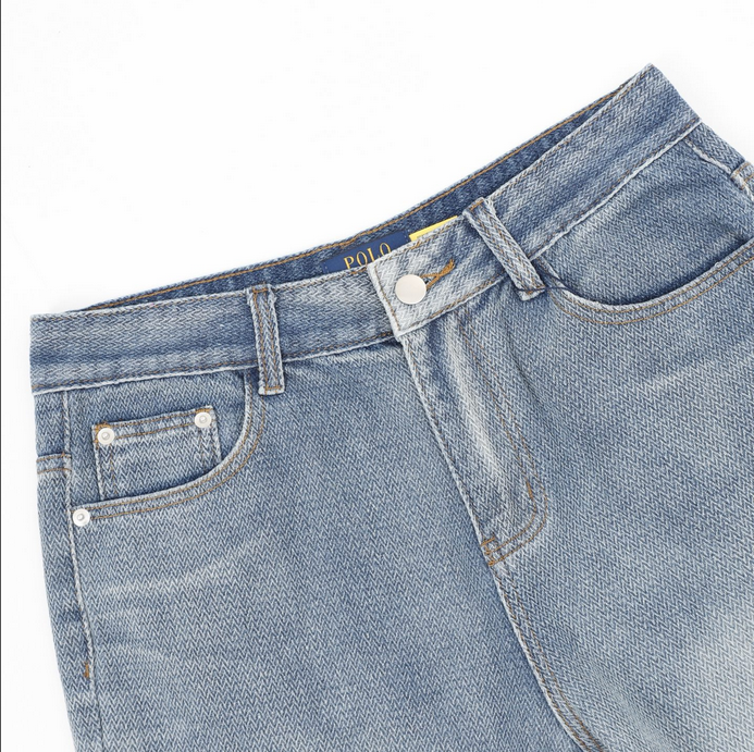 Ralph Lauren Washed Light Blue Casual Denim Shorts