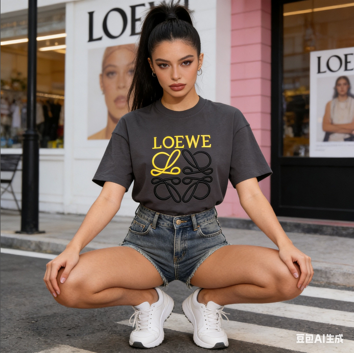 Loewe Embroidered logo on the Chest Tshirt