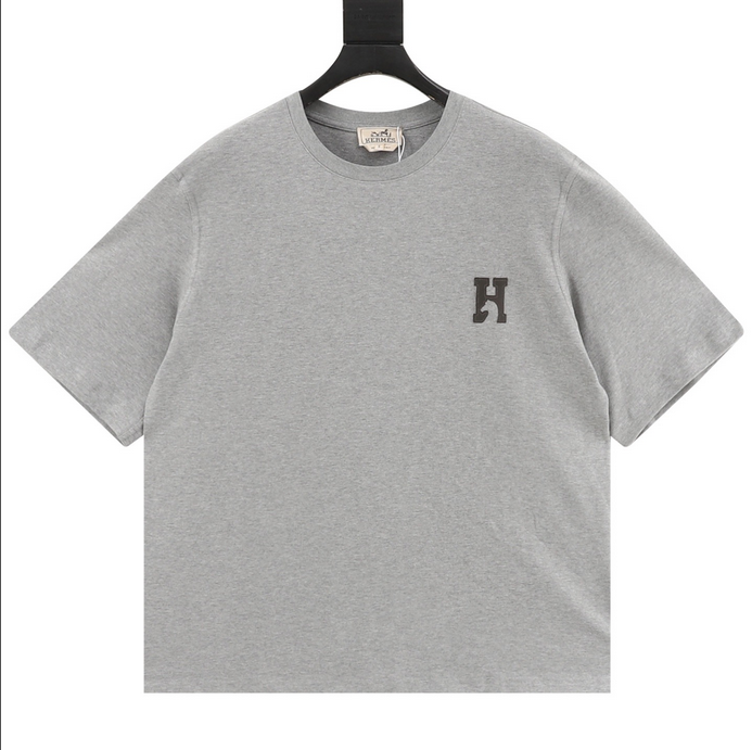 Hermes H Cheval Tshirt with Leather Detail