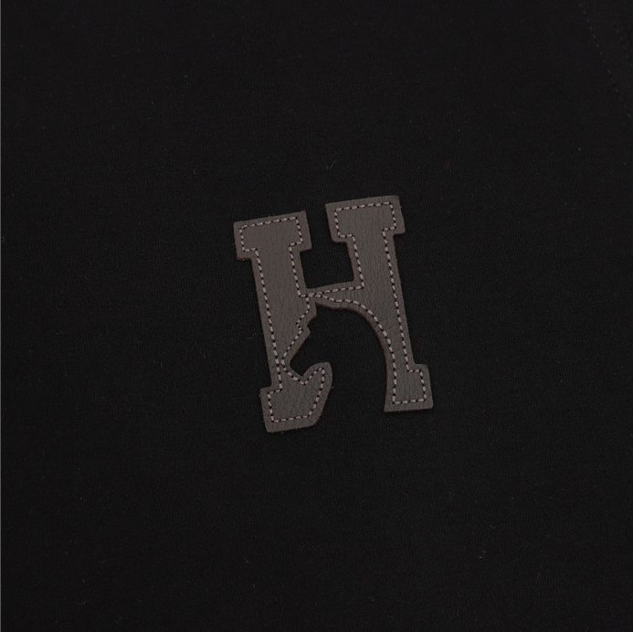 Hermes H Cheval Tshirt with Leather Detail