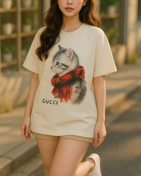 Gucci Designer Cat Tshirt
