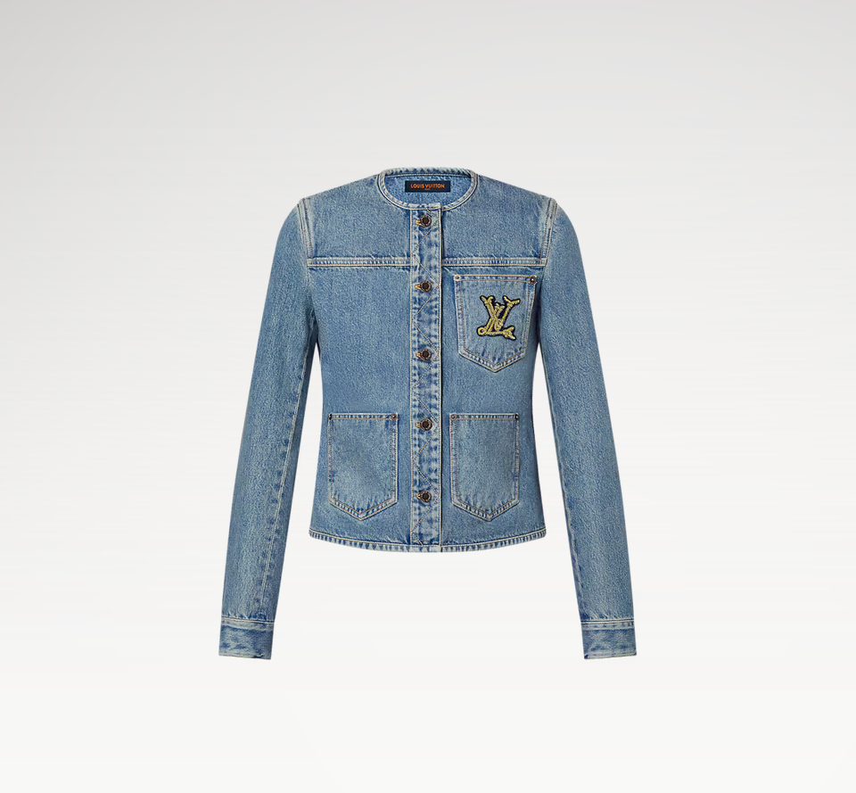 Louis Vuitton Damen-Jeansjacke im schicken, taillierten Stil