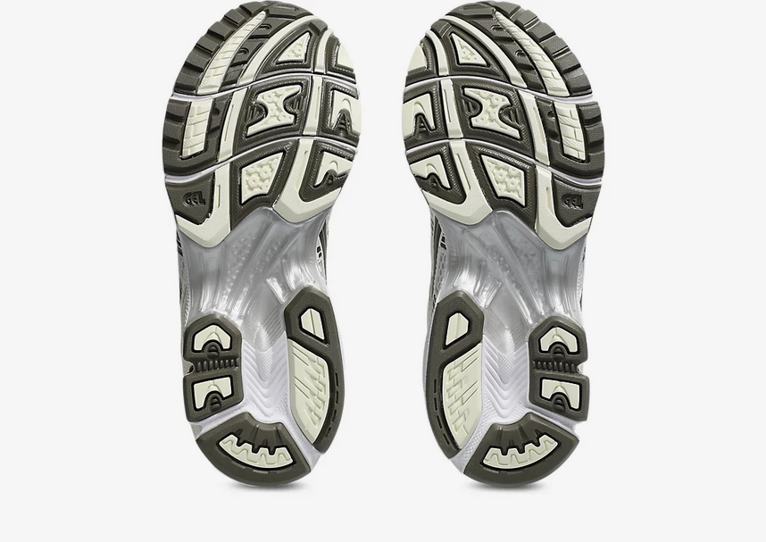 Asics Gel Kayano 14 Unisex White Ivory Sneaker side view, showcasing its retro design and lightweight comfort.