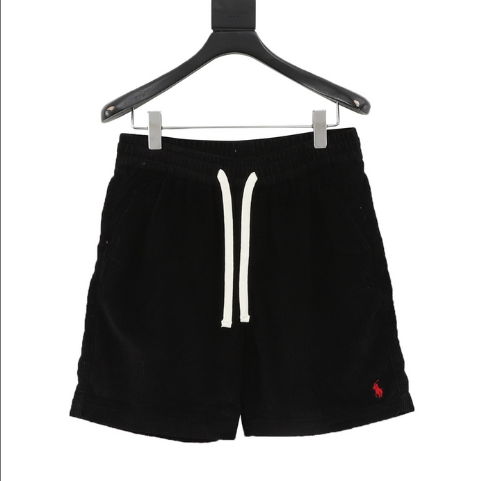 Ralph Lauren Women Corduroy Shorts, in black featuring a comfortable design and stylish look.