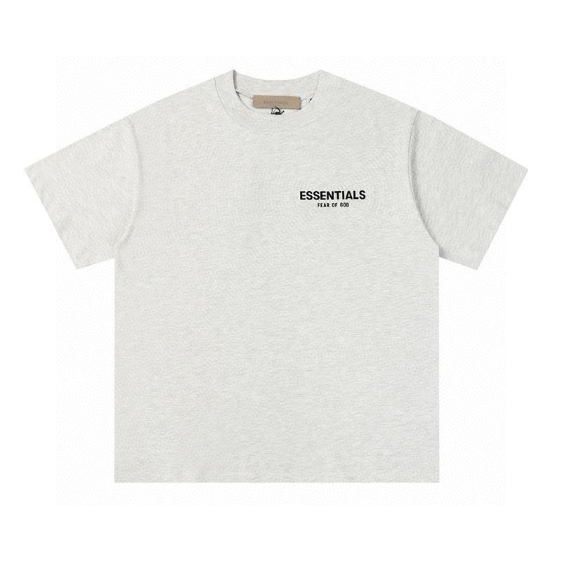 FEAR OF GOD ESSENTIALS Tshirt with Logo in gray color featuring minimalist design and modern styling.