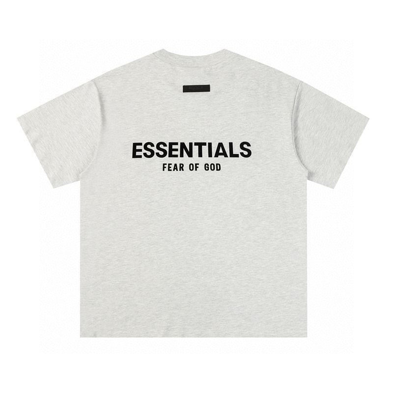 FEAR OF GOD ESSENTIALS Tshirt with Logo in gray color featuring minimalist design and modern styling.