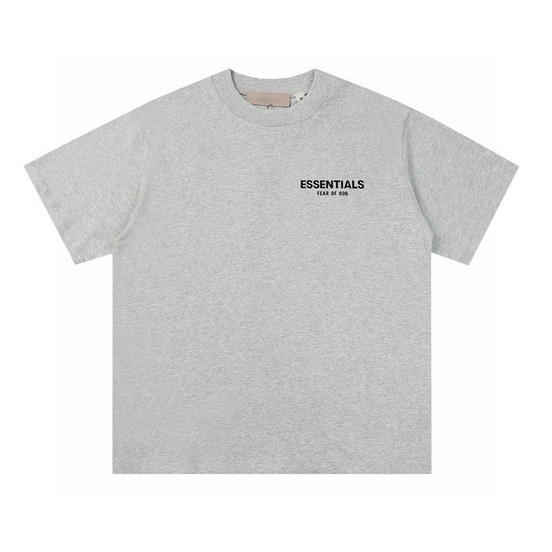 FEAR OF GOD ESSENTIALS Tshirt with Logo in dark gray color featuring minimalist design and modern styling.