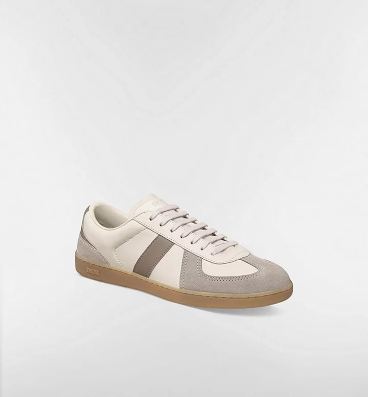Dior B01 Matchpoint Sneaker Gray in White featuring a retro tennis design with gray and white accents at Volonka.