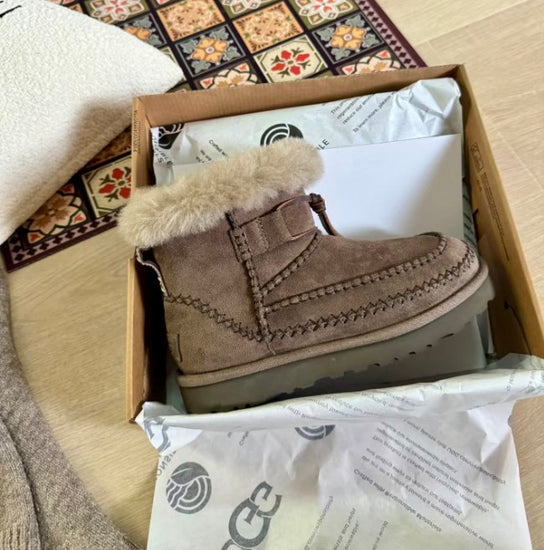 Brown suede UGG Classic Mini Alpine Women's Winter Snow Boots