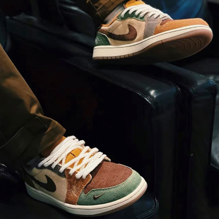 Nike Air Jordan 1 Low OG Zion Voodoo side view showcasing the unique color combination and design elements at Volonka