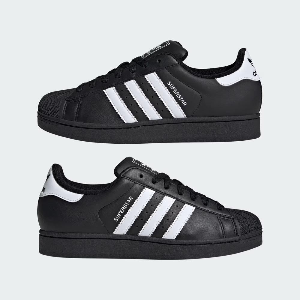 Adidas Superstar II Sneaker Black side view showcasing classic black and white design at Volonka.