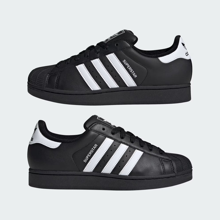 Adidas Superstar II Sneaker Black side view showcasing classic black and white design at Volonka.