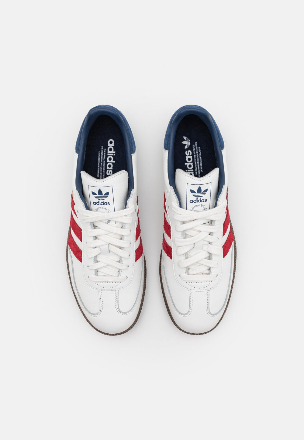 Adidas Samba OG White Red Indigo showing classic design and color combination at Volonka.