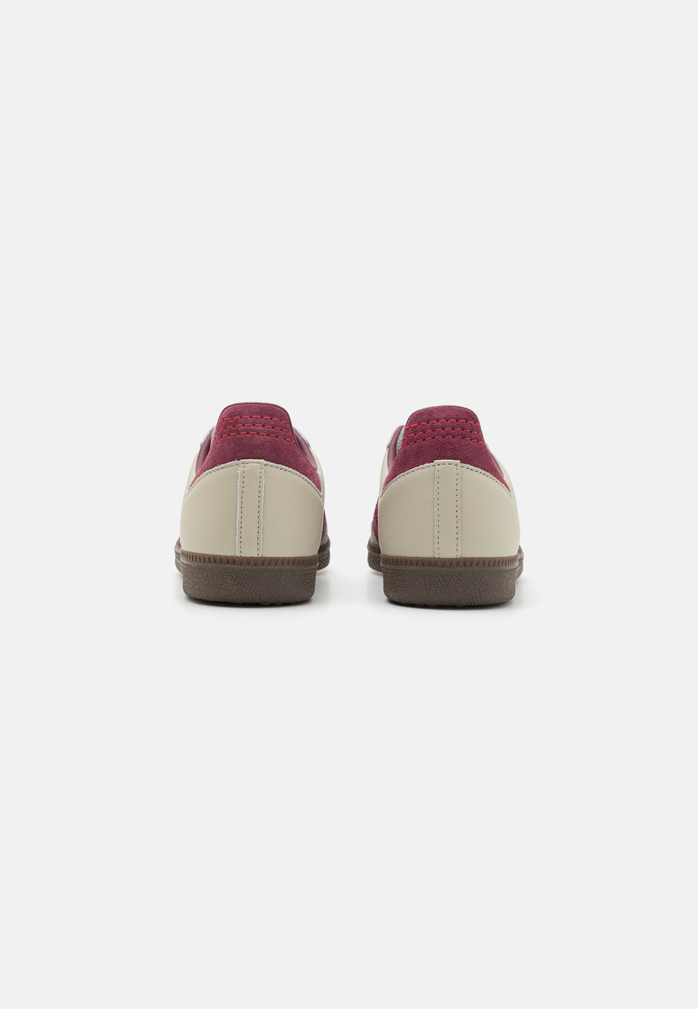 Adidas Samba OG Putty Grey Maroon sneaker with maroon stripes and detailing at Volonka.