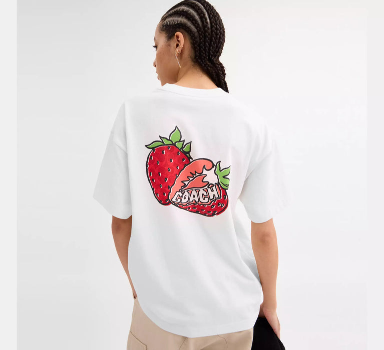 süßes Erdbeer-T-Shirt von Coach für Damen