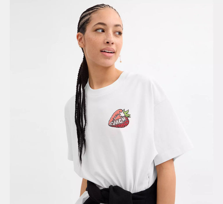 süßes Erdbeer-T-Shirt von Coach für Damen